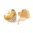 thumbnail image 1 of Qarigey 1 par de pendientes de circón en forma de corazón para mujer, pendientes de joyería de moda brillantes para trabajo de fiesta de boda Ropa, zapatos y accesorios Miscelánea Qarigey AP017878-00, 1 of 6