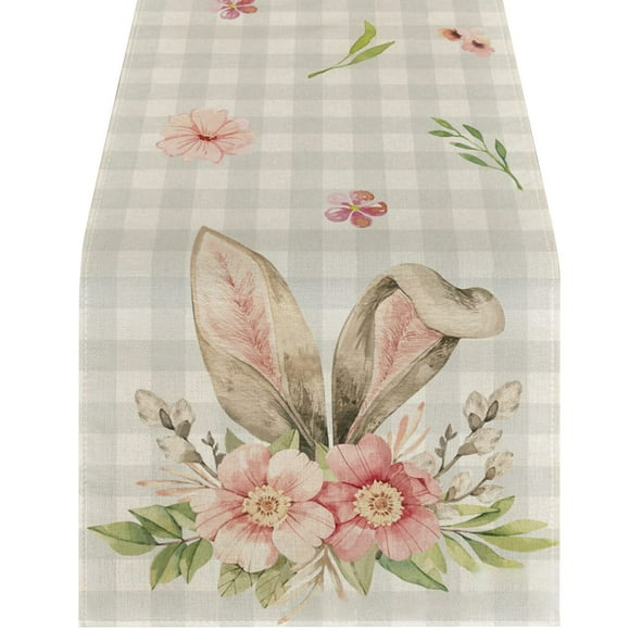 Exywaves 60’’ x 40’’ Holiday Decor Printed Linen Tablecloth