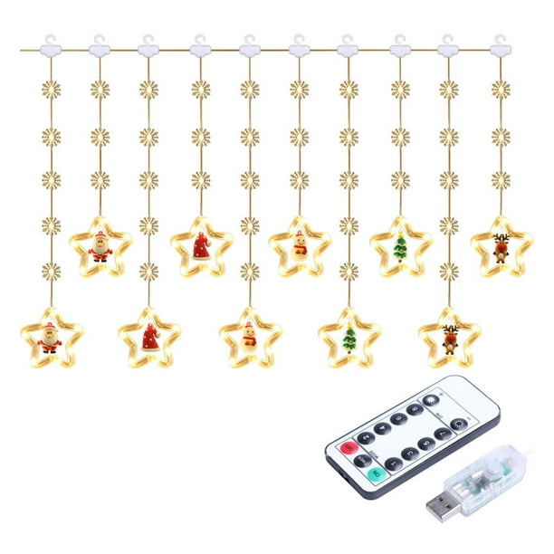 Luces de cadena navideñas Iluminación de celebración para fiesta Árbol de Navidad Interior al aire libre USB