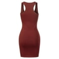 thumbnail image 4 of MixMatchy Women's Fitted Sleeveless Sexy Bodycon Round Neck Mini Dress, 4 of 5