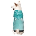 thumbnail image 1 of Fotbe Teal Turquoise 1 Sudadera con Estampado para Perros Pequeños – Suéter con Capucha para Mascotas, Tela Suave de Forro Polar con Bolsillo-Small, 1 of 7
