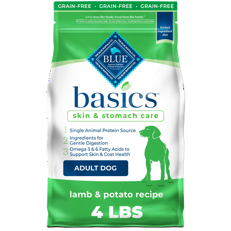 UPC 840243100033 product image for Blue Buffalo Basics Adult Grain-Free Dry Dog Food  Lamb & Potato  4-lb. Bag | upcitemdb.com