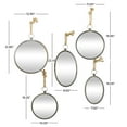 thumbnail image 3 of DecMode 22", 22", 20", 19", Gray Wall Mirror with Hanging Rope, Set of 5, 3 of 9
