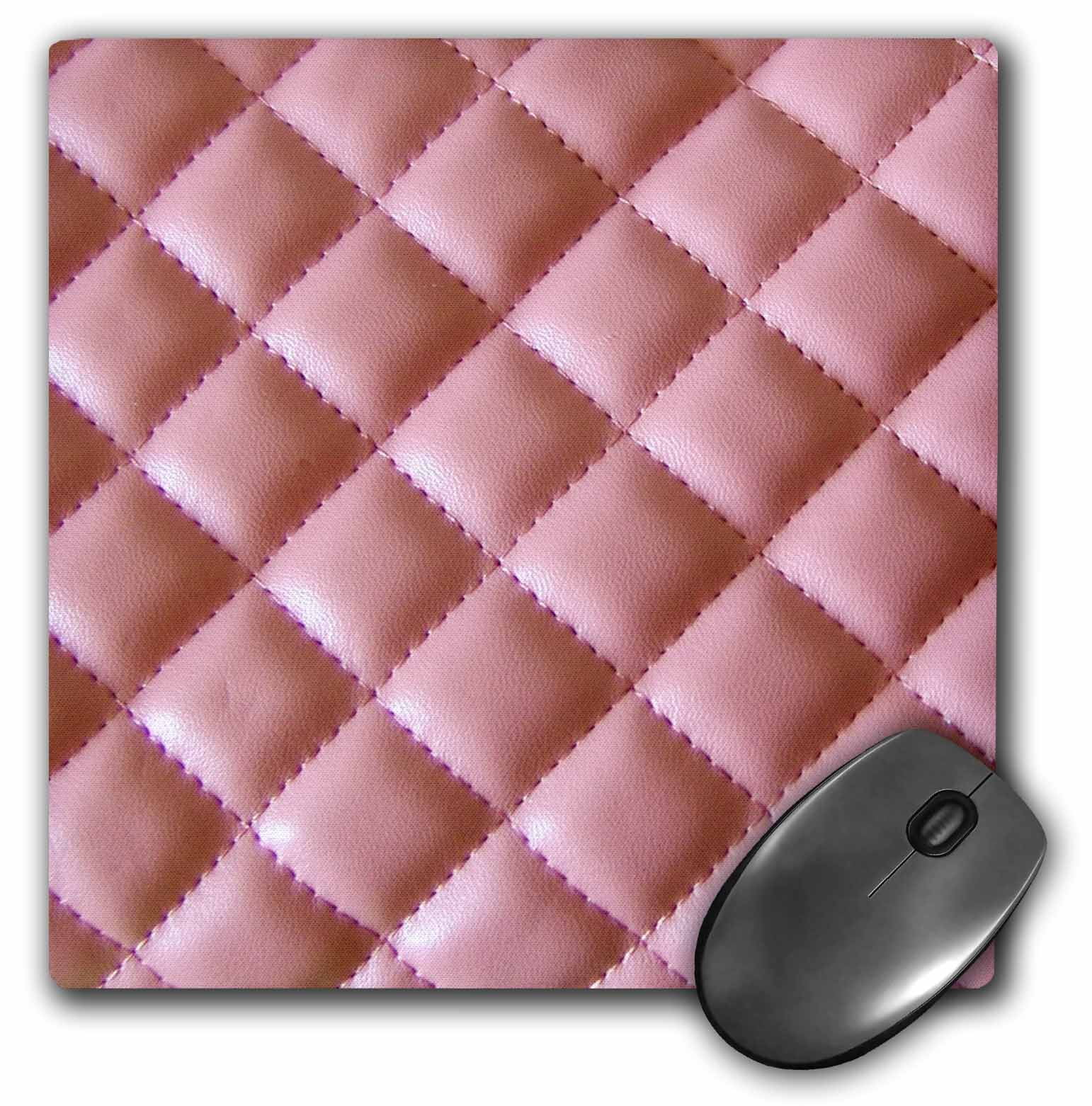 3dRose Pink Leather Like, Mouse Pad, 8 by 8 inches