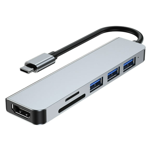 asddcavvf Type C Docking Station Six In One USB Extender Suitable for MacBook and Docking Stations