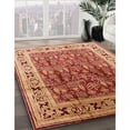 thumbnail image 3 of Ahgly Company Machine Washable Indoor Square Industrial Modern Red Area Rugs, 7' Square, 3 of 7
