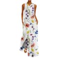 thumbnail image 2 of Robes pour Filles Mode Féminine Robe Sans Manches à Col en V avec Poches Robes Imprimées Robes Grande Taille pour Femmes en Liquidation, 2 of 5