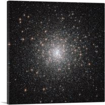 ARTCANVAS Hubble Telescope Messier 106 Spiral Galaxy Canvas Art Print - Size: 12" x 12" (1.50" Deep)