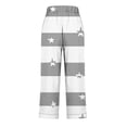 thumbnail image 4 of Hvogkswy Cotton Pants for Women Fashion Plaid Print Loose Casual Pants High Waist Straight Leg Ankle-Length Pants with Pockets, 4 of 5