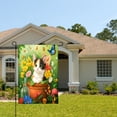 thumbnail image 2 of Amhnf Calico Kitten In Flower Pot With Butterflies And Colorful Flowers Garden Flag For Home Outdoor Garden Yard Decor 12x18 inch, 2 of 5