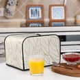 thumbnail image 6 of Lsque Elegant Gold Leaf Pattern Print 4 Slice Toaster Cover , Kitchen Appliance Dustproof Protector , Toaster Protector Dustproof Kitchen Appliance Cover, 6 of 7