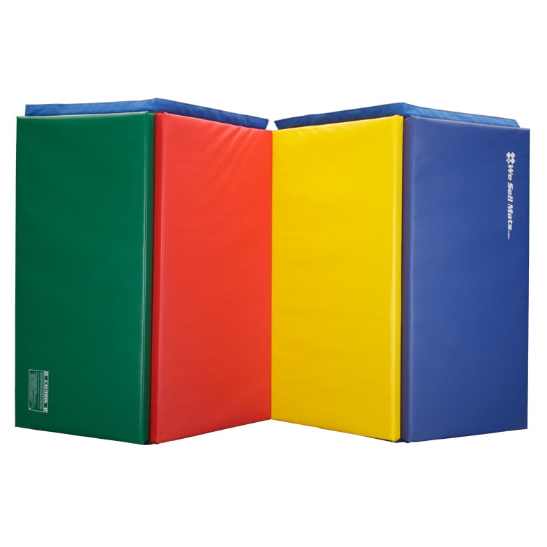 We Sell Mats 4' x 8' Folding Gymnastics Tumbling Mat, MultiColor, 2.0