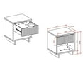 thumbnail image 3 of Manhattan Comfort Granville Engineered Wood Nightstand 1.0 in White, 3 of 11