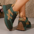 thumbnail image 6 of EKVAHL Women's Retro Fashion Sneakers, Lace-Up Casual Non Slip Running Shoes, Platform Athletic Rubber Sole Walking Tennis Footwear Green, 6 of 6