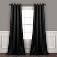 thumbnail image 2 of Lush Decor Rideaux-Grommet Panneau avec Doublure Occultante Isolé, 95 "L Paire, Noir, 2 of 10