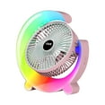 thumbnail image 6 of Small Desk Fan, Portable Electric Table Desktop Air Circulator Fans, Color Running Lamp USB Charging Home Desktop Fan, 6 of 6