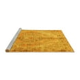 thumbnail image 2 of Ahgly Company Machine Washable Indoor Rectangle Medallion Yellow Traditional Area Rugs, 7' x 10', 2 of 4