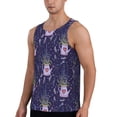 thumbnail image 2 of Xecao Lavender Flowers Men's Tank Top Workout Quick Dry Sleeveless Gym Jogging Muscle Shirts Summer Swim Beach Tops, 2 of 9