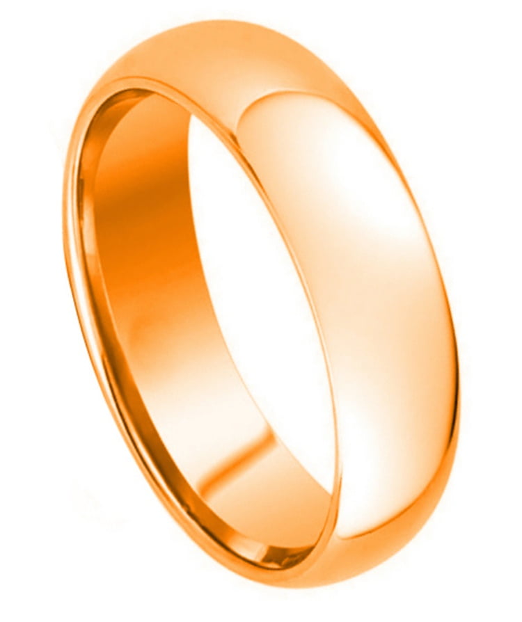 2mm Tungsten Carbide Classic Rose Gold Plated Domed Wedding Band Ring For Men Or Ladies