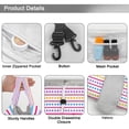 thumbnail image 3 of Fashionable Full-Print Drawstring Cosmetic & Makeup Bag – Large Portable Makeup Organizer with Inner Zipper Pocket & Mesh Compartment, Travel Toiletry Bag for Women, 3 of 5