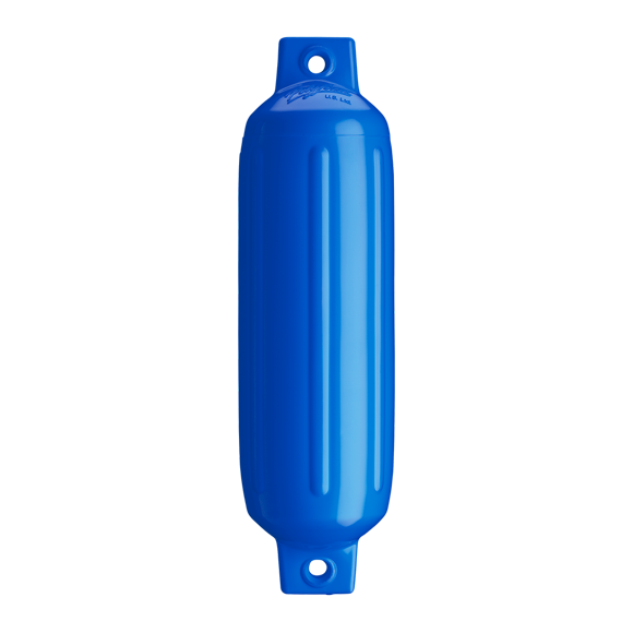 Polyform Garde-Boue de Bateau 04-271-298 G-2 Blue; Nervuré; Cylindre; Conception à Oeil Double; Bleu; PVC; Simple