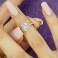thumbnail image 4 of solitaire jewels 3CT Radiant Moissanite Hidden Halo Engagement Ring For Women, 14K Yellow Gold, 4 of 5