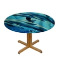 thumbnail image 3 of Orinice Dolphins Underwater Round Table Cover Stain Resistant Washable Indoor Outdoor Tablecloth Kitchen Dining Wedding Parties Picnic Farmhouse 100% Polyester Fiber 46-50, 3 of 8