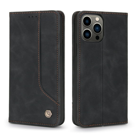 iPhone 13 Pro Max Case with Card Holder, PU Leather Credit Card Slots Wallet Case Shockproof Protective Phone Cover for iPhone 13 Pro Max