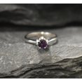 thumbnail image 3 of Dark Amethyst Ring, Natural Amethyst, February Birthstone, Promise Ring, 3 of 6