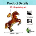 thumbnail image 2 of Atrapasueños de Caballo Acrílico 2D – Decoración de Ventana Estilo Vidriera Que Filtra La Luz con Cadena para Colgar En Interiores y Exteriores., 2 of 4
