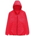 thumbnail image 3 of Sentmoon Rashs Guard for Men Long Sleeve Hooded Neck Mens Gym Tops Zipper Detail Solid Color Relaxed Jackets for Men Comfy 2025 Summer for Picnic Red XXL, 3 of 4