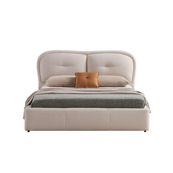 American Eagle B-D082-CK Modern Contemporary Ivory Fabric California King Bed