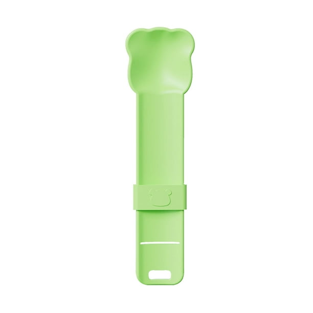 Cuchara para Comida con Tiras | Alimentador de Extrusión Ajustable con Mango Ergonómico Antideslizante | Boquilla Desmontable para Una Limpieza Fácil | Dispensador Portátil de Comida para Bebés de Pl