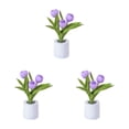 thumbnail image 1 of Monstrate Ambiente tranquilo y relajante con ingeniosa lámpara de flores Luz nocturna ajustable Big 3 Head Purp Type1 NO1, 1 of 6