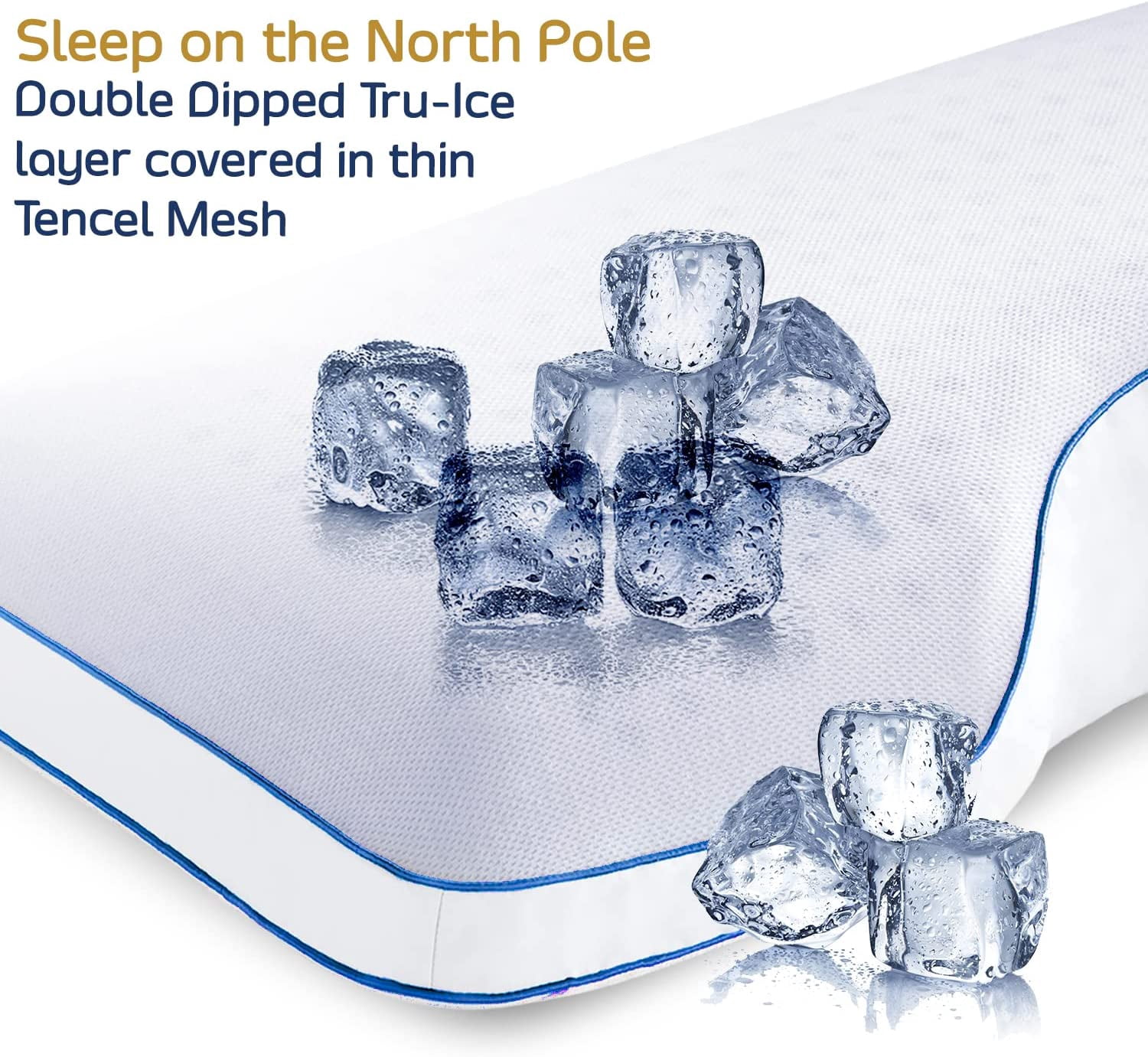 Nestl Side Sleeper Molded Gel Memory Foam Pillow – 30 x 20 In. Reversible, Tencel-Covered, Foam Pillow – Perfect for a Side Sleeper, Firm Cooling on 1 Side, Softer on the Other -Queen