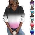 thumbnail image 7 of qucoqpe Plus Size Fleece Sweatshirt for Women Casual V Neck Long Sleeve Shirts Womens Fall Winter Pullover Tops, 7 of 7