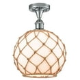 thumbnail image 1 of 516-1C-PC-G121-10RB-LED-Innovations Lighting-Large Farmhouse Rope-3.5W 1 LED Semi-Flush Mount in Industrial Style-10 Inches Wide by 15 Inches High, 1 of 1