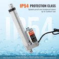 thumbnail image 4 of VEVOR Linear Actuator 12V, 6 Inch High Speed 0.55"/s Linear Actuator, 220lbs/1000N Linear Motion Actuator with Mounting Bracket and IP54 Protection, 4 of 9