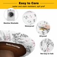thumbnail image 3 of Elastic Fitted Round Tablecloth, Pink Grey Botanical Waterproof Stretch Table Cover for 36"-44" Tables, Watercolor Spring Floral Summer Leaf Washable Outdoor Tablecloths for Patio, Picnic, Camping, 3 of 9