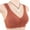 Coffee, variant on Daisy Bra for Seniors Front Snap Closure Bras Comfortable Wireless Bras Stretchy Daily Breathable Sports Bra Solid Underwear