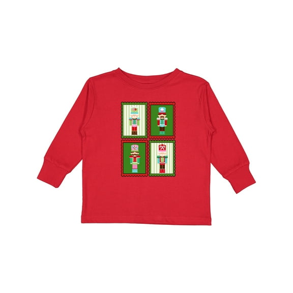 Inktastic Christmas Nutcracker Stamps Boys or Girls Long Sleeve Toddler T-Shirt