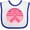 White/Royal, variant on Inktastic Breast Cancer Pink Ribbon Retro Girls Baby Bib