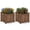 Brown, variant on Costway 1 PCS 15 Inch Wooden Planting Box, Outdoor Folding Square Planter with Removable Bottom Orange