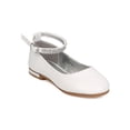 thumbnail image 1 of New Girl Little Angel Ashley-908E Leatherette Rhinestone Ankle Strap Ballet Flat, 1 of 5