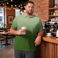 thumbnail image 2 of Sewkxo Men's Big and Tall Polo Shirts UPF 50+ Casual Work Quick Dry Short Sleeve Collared Golf Shirt（XL-8XL）,Green 8XL, 2 of 7