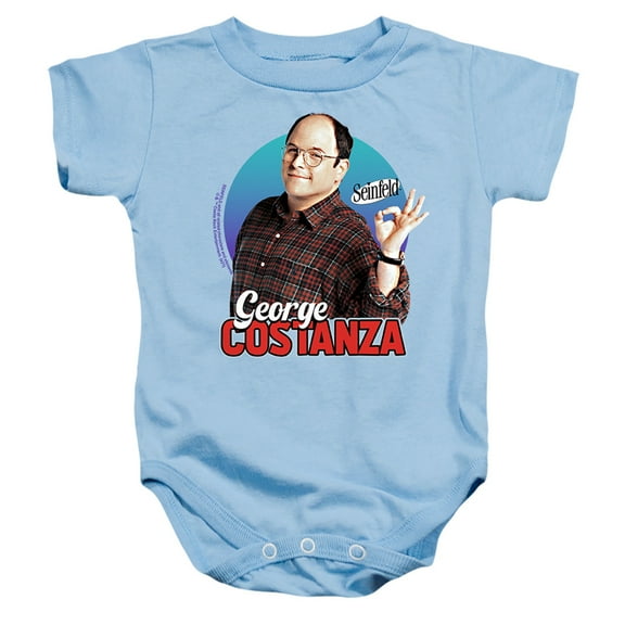 Seinfeld George Unisex Infant Snap Suit for Baby (6 Months) Light Blue