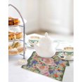thumbnail image 4 of Green Boho Flower Kitchen Dish Towels for Drying Dishes Set of 4, Spring Watercolor Country Floral Plant Waffle Weave Microfiber Hand Tea Bathroom Towels Quick Dry & Absorbent Towel 12x12, 4 of 7