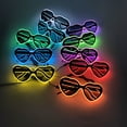 thumbnail image 7 of 10pcs LED light up Heart Sunglasses luminous Cute Glasses lovely glowing goggles for bride to be Party wedding Supplies (B-sky blue,10 pair), 7 of 7
