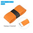 thumbnail image 2 of Uxcell 43.3" Absorb Sweat Non-Slip PU Tennis Racket Overgrip Tape Wraps Orange 9 Pack, 2 of 6