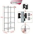 thumbnail image 4 of Seamika 5-Tier Wire Metal Storage Shelf,Heavy Duty Organizer Rack for Kitchen, Garage, Closet, Office & More, 4 of 7